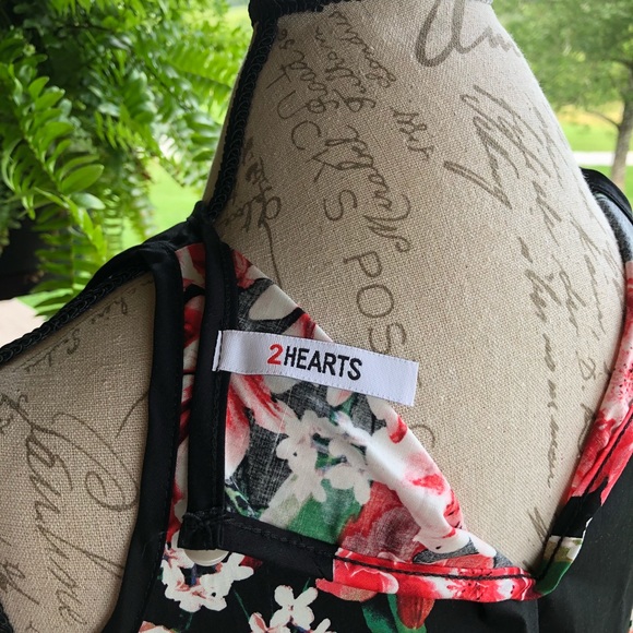 NWOT {2Hearts} Black floral cold should dress - Picture 6 of 6